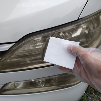 ヘッドライト磨き